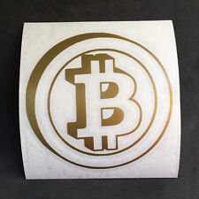 Gold Bitcoin Window Decal Logo Vinyl Sticker Crypto Cryptocurrency BTC 4”X 4”
