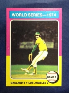 Tarjeta de béisbol 1975 #463 Serie Mundial casi nueva-como nueva Juego 3 venta inmobiliaria - Imagen 1 de 2