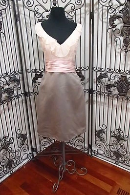 351) VESTIDO DE CÓCTEL FORMAL DAMA DE HONOR PIEDRA CHAM TALLA 12 EDEN MAID 7326 Foto 1 de 4