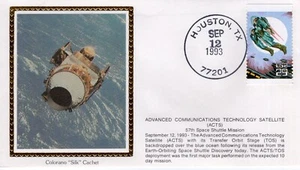 OREFEUS-SPAS SATELLITE RELEASED - HOUSTON, TX 1993 FDC18007 - Picture 1 of 1