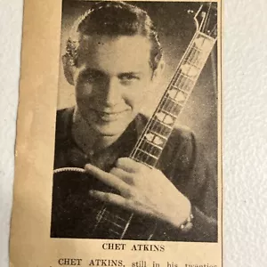 1950 Vintage Chet Atkins Guitar Wizard Print Ad Country Music Luttrell Tennessee - Picture 1 of 8