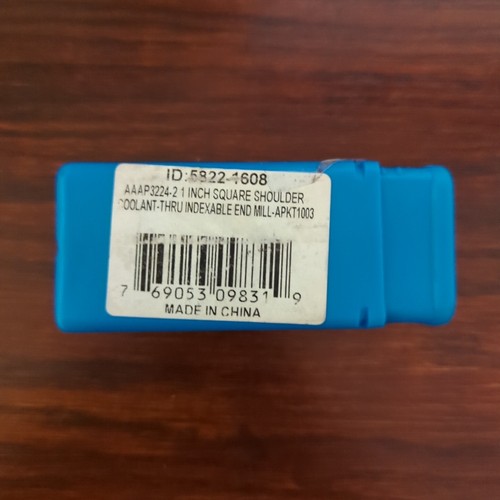 1" Square Shoulder Coolant-Thru Indexable End Mill