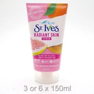 ST IVES RADIANT SKIN SCRUB PINK LEMON & MANDARIN 150ML 3 OR 6 PACK - Picture 1 of 3