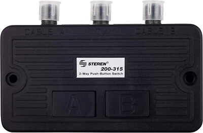 Steren 2-Way Coaxial A/B Switch - 200-315, F type connectors, use w/ RG6 Cables - Image 1 of 4