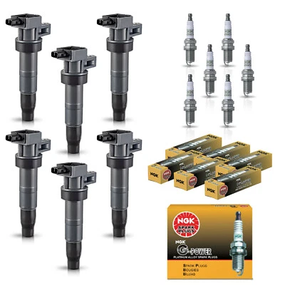 6 bobinas de encendido y 6 bujías NGK Platinum para Hyundai Veracruz 2007-2012 3,8 L Foto 1 de 4