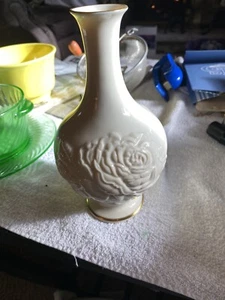 Lenox rose vasr 9” tall called Rose-pattern  - Picture 1 of 5