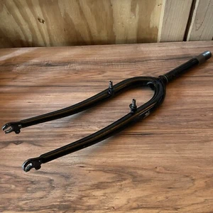 Vintage 1-inch Spinner Fork 1-Inch Threaded 26 194  Black 395 Axle to Crown - Picture 1 of 10