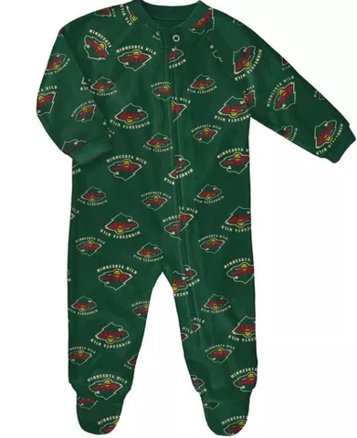 NHL Minnesota Wild Baby Boy's Blanket Sleeper Green, Size 0-3M Cover