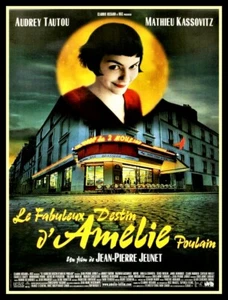 Amelie Audrey Tautou French Movie Poster Canvas Print 6x8 Fridge Magnet - Picture 1 of 2