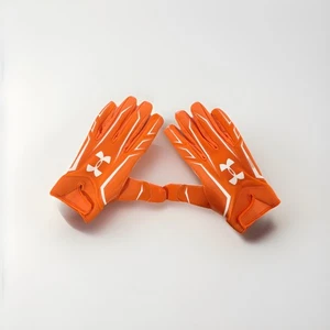 UNDER ARMOUR NFL F4 DECEIT ADULT XXX-Large RECEIVER FOOTBALL GLOVES, NEW Orange - Picture 1 of 3