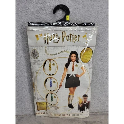 Harry Potter Hogwarts Tie Front Dress Costume Adult Medium 8-10 Gryffindor - Image 1 of 4