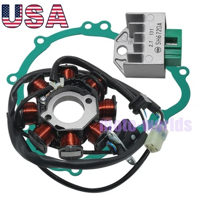 STATOR + REGULATOR RECTIFIER + GASKET For Kawasaki KLX140L 2008-23/KLX140G 17-23 Foto 1 de 4