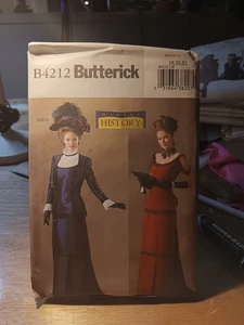 Butterick Sewing Pattern Women VICTORIAN DRESS COSTUME B4212 History 18,20,22 - Picture 1 of 2