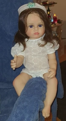 55CM Realistisch Reborn Puppe Baby Ganzkörper Vinyl Toddler XMAS Geschenk - Bild 1 von 4