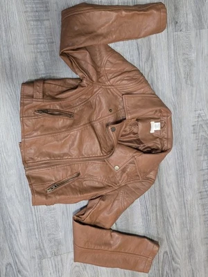 chaqueta cuero marrón mujer Foto 1 de 3