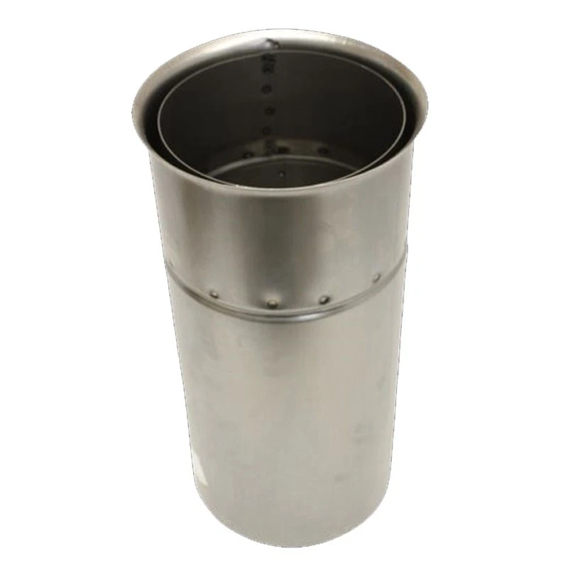 Rauchrohr Doppelwandfutter 400mm kürzbar 2mm Rohr 120mm - 200mm Schornstein - Bild 1 von 1