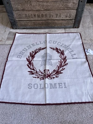 BRUNELLO CUCINELLI Hombre Bolsillo Pañuelo 100% Seda 14" x 14" Foto 1 de 4