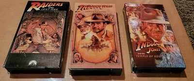 Indiana Jones Trilogy VHS 3-Tapes 1989 Raides Lost Ark, Temple of Doom,  Crusade - Image 1 of 2