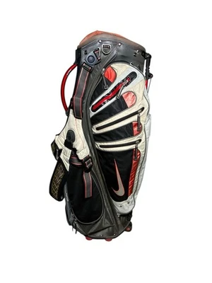 Nike Golf SasQuatch SQ Stand Bag Red Gray 14-Way Divider Dual Strap Lightweight - Image 1 of 4