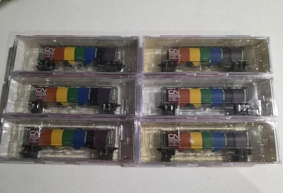 InterMountain N Scale Canadian National Rainbow 6 Hoppers  (Read Description) - Image 1 of 4