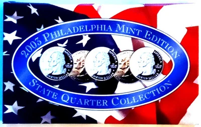 A COMPLETE 2003 P Five Coin "BU" State Quarter Set with Box and COA - Image 1 of 2