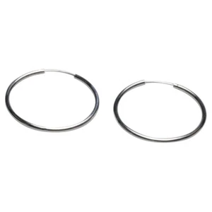 Polierte Creolen 925er Silber 40x2mm - Bild 1 von 4