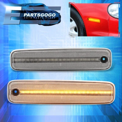 For 94-99 Toyota Celica JDM Chrome LED Side Marker Lights Signal Lamps Assembly - Image 1 of 4