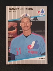 1989 FLEER RANDY JOHNSON ROOKIE CARD #381 HOF MONTREAL EXPOS - Picture 1 of 3