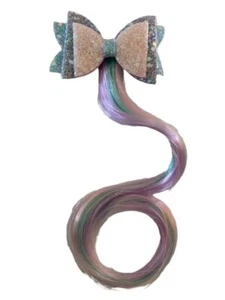 Fermagli per capelli coccodrillo estensione unicorno glitter bambina - Foto 1 di 2