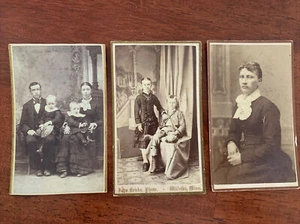 Tarjetas de gabinete fotografía fotográfica antigua de la familia Willmar Minnesota Carlson - Imagen 1 de 10