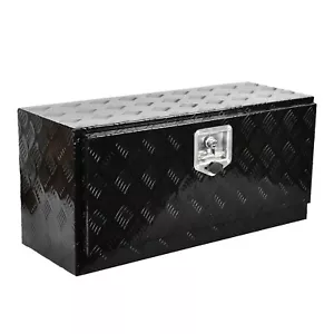 Caja de herramientas de aluminio negro 30"x12"x14" camioneta pickup remolque plataforma de almacenamiento con bloqueo - Imagen 1 de 10
