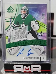 2020-21 UD SP Game Used JAKE OETTINGER Rookie Auto Patch Green SP 26/35 - Picture 1 of 2