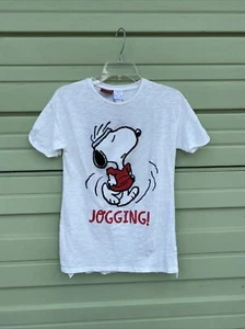 New ZARA KIDS GIRL BOY PEANUTS JOGGHIG T SHIRT WHITE 7 YEARS #1025 COTTON - Picture 1 of 7