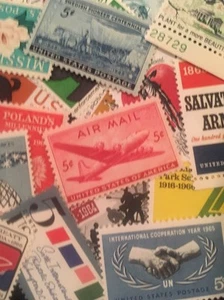 50 Different MNH Vintage 5 Cent Stamps - Picture 1 of 1