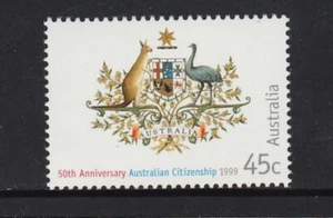 AUSTRALIA 1999 50 YEARS OF AUSTRALIAN CITIZENSHIP Coat of Arms MNH $1.00 - Picture 1 of 1