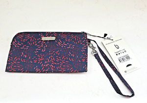 New Baggallini RFID Wristlet Wallet NWT French Navy Fireworks Pattern