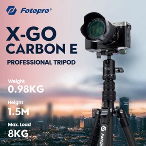 Fotopro X-go Carbon E Professional Travel Compact Tripod for Camera - Picture 1 of 3