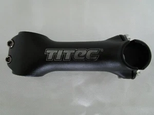 TITEC ALUMINUM 1-1/8" 115MM LONG 5 DEGREES & 25.4MM CLAMP MATTE BLACK MTB STEM - Picture 1 of 12