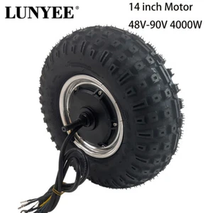14 Inch Hub Motor 4000W Fat Electric Bicycle Scooter Motor Wheel With Tyre - Picture 1 of 8