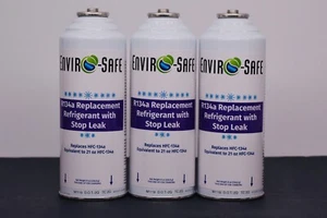 134 Replacement Refrigerant w/ Stop Leak 3 cans - Picture 1 of 4