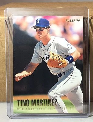 1996 FLEER TIFFANY GOLD #188 TINO MARTINEZ NEW YORK YANKEES Rare Variation - Image 1 of 2