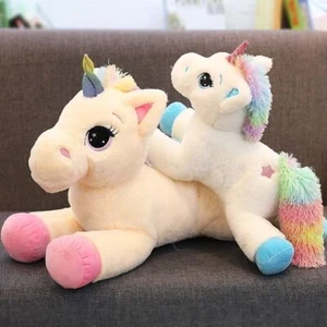 Hot, 40/60/80/CM Unicorn Plush Toy Rainbow Animal Soft Hugging Stuffed Kids Toys - Picture 1 of 12
