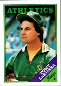 1988 Topps Tony Larussa baseball card Oakland Athletics A’s #344 HOF Manager - Picture 1 of 2