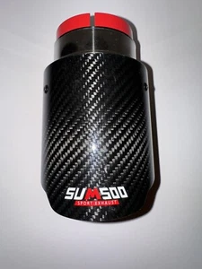 SUM500 TP-CT/10 Sport Exhaust Tip Red With Black Carbon Fiber - Bild 1 von 4