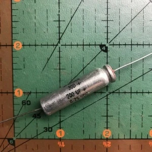 Condensador electrolítico axial Sprague 200uF 25v TE1213 105'c audio epoxi 4 piezas  - Imagen 1 de 5