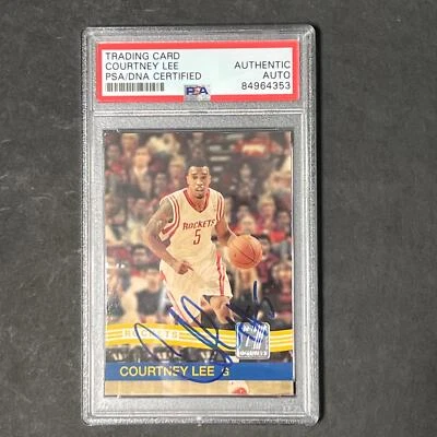 Tarjeta firmada por Courtney Lee Panini Donruss #85 2010-11 automática PSA Slabbed Rockets Foto 1 de 2