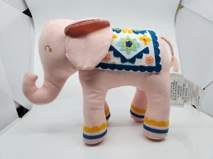 Pillowfort Pink Elephant Throw Pillow Embroidered Decorative Decor 14.5"x11" - Picture 1 of 17