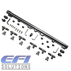 TAARKS 980cc Top Feed Fuel Rail RB30 for Holden VL Nissan R31 GQ Y60 - Black - Bild 1 von 4