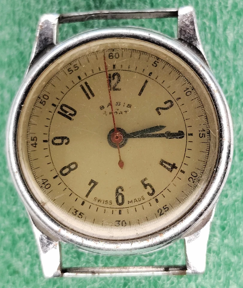 Lote de piezas de reloj vintage de cuerda manual rojo campo militar base para hombre C1609 Foto 1 de 4