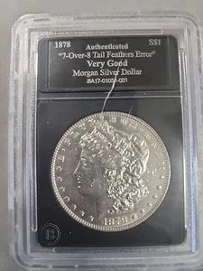 1878 Morgan, 7-Over-8 Tail Feather Error Very Good Bradford BA17-01054-001 - Picture 1 of 5